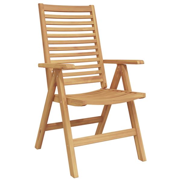 Grote foto vidaxl tuinstoel 4 pcs bruin 52 x 64.5 x 108 cm massief teakhout tuin en terras tuinmeubelen