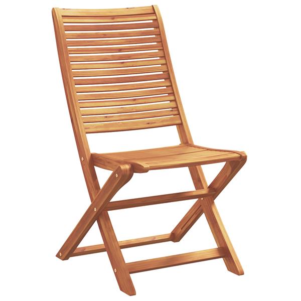 Grote foto vidaxl tuin eetset met kussen vouw 5 pcs bruin massief acaciahout tuin en terras tuinmeubelen