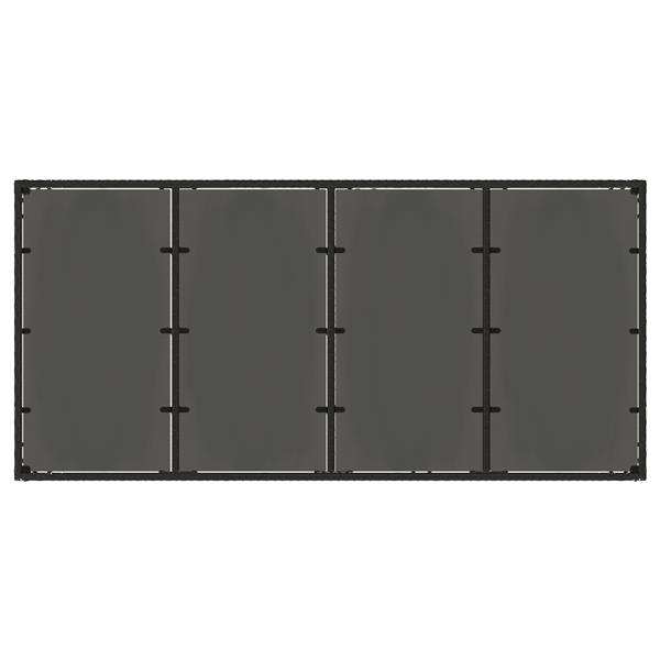 Grote foto vidaxl tuin eetset 7 pcs zwart 190 x 90 x 75 cm poly rattan tuin en terras tuinmeubelen