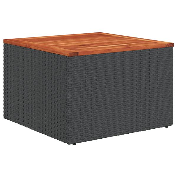 Grote foto vidaxl tuin sofa set met kussen met opslag 7 pcs zwart poly riet tuin en terras tuinmeubelen
