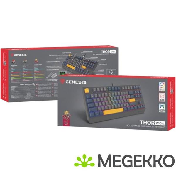 Grote foto genesis nkg 2164 thor 230 tkl rgb gaming toetsenbord computers en software toetsenborden