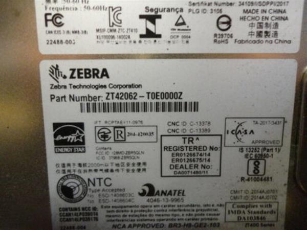 Grote foto zebra zt420 thermal transfer label printer 200dpi network computers en software printers