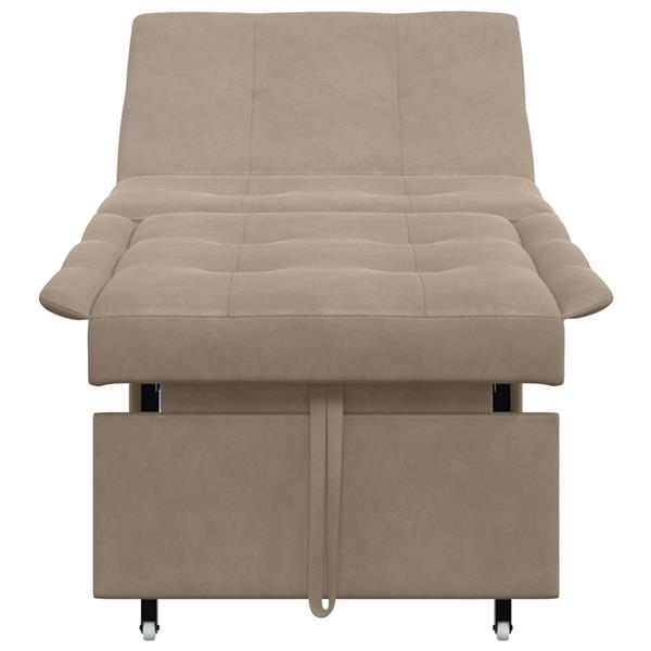 Grote foto vidaxl 3 in 1 uittrekbare sofa bed in taupe stof huis en inrichting bankstellen