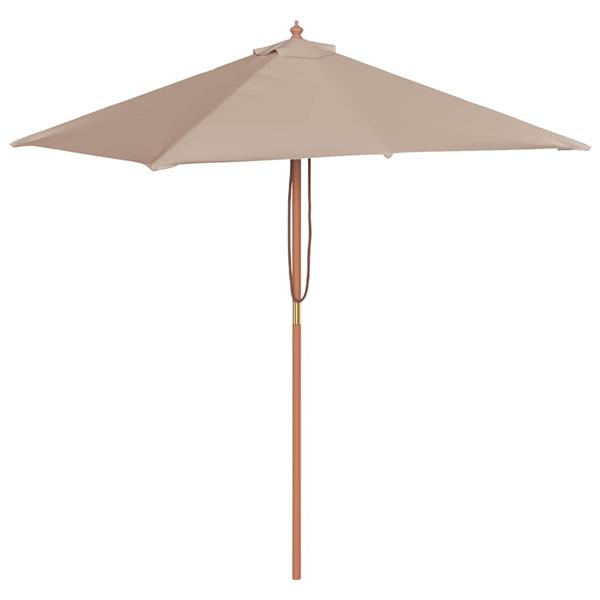 Grote foto vidaxl parasol met houten paal 150x200 cm taupe tuin en terras overige tuin en terras