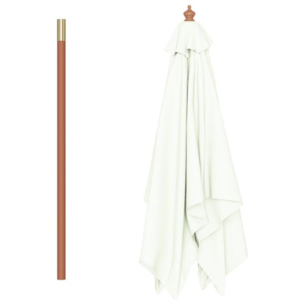 Grote foto vidaxl parasol met houten paal 150x200 cm zandkleurig tuin en terras overige tuin en terras