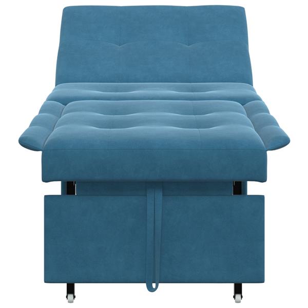 Grote foto vidaxl slaapbank blauw 67 x 194 x 38 cm fluweel huis en inrichting bankstellen