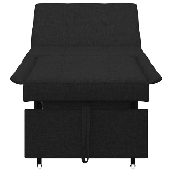 Grote foto vidaxl sofa bed zwart 194 x 67 x 37 cm stof huis en inrichting bankstellen
