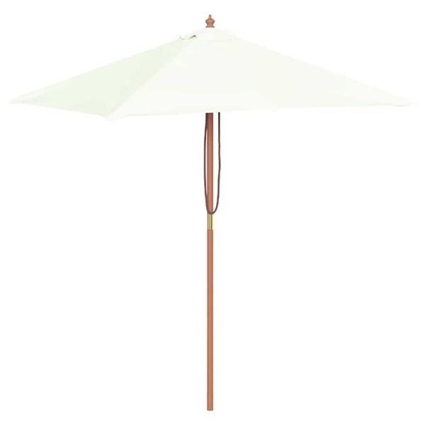 Grote foto vidaxl parasol met houten paal 150x200 cm zandkleurig tuin en terras overige tuin en terras