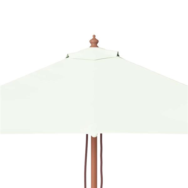 Grote foto vidaxl parasol met houten paal 150x200 cm zandkleurig tuin en terras overige tuin en terras