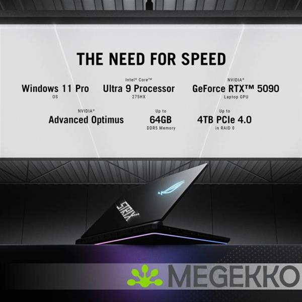 Grote foto asus rog strix scar 18 g835lx sa012w 18 core ultra 9 rtx 5090 24gb gaming laptop computers en software overige computers en software