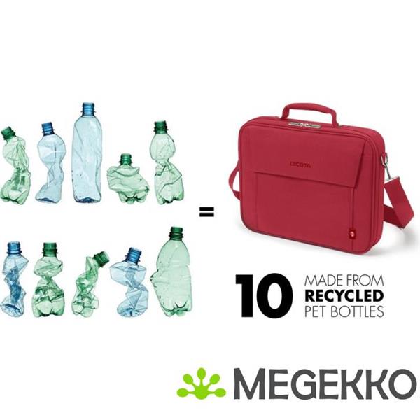 Grote foto dicota eco multi base notebooktas 43 9 cm 17.3 aktetas rood computers en software overige computers en software