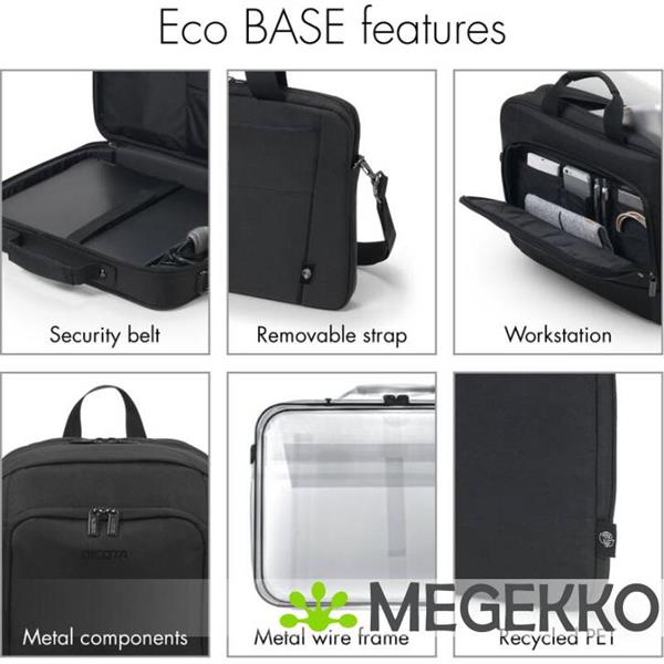 Grote foto dicota eco multi base notebooktas 43 9 cm 17.3 aktetas rood computers en software overige computers en software