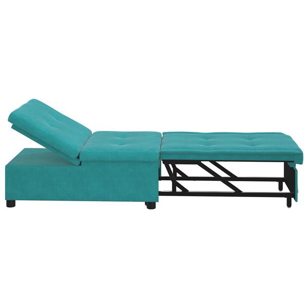 Grote foto vidaxl slaapbank turquoise 67 x 194 x 38 cm fluweel huis en inrichting bankstellen