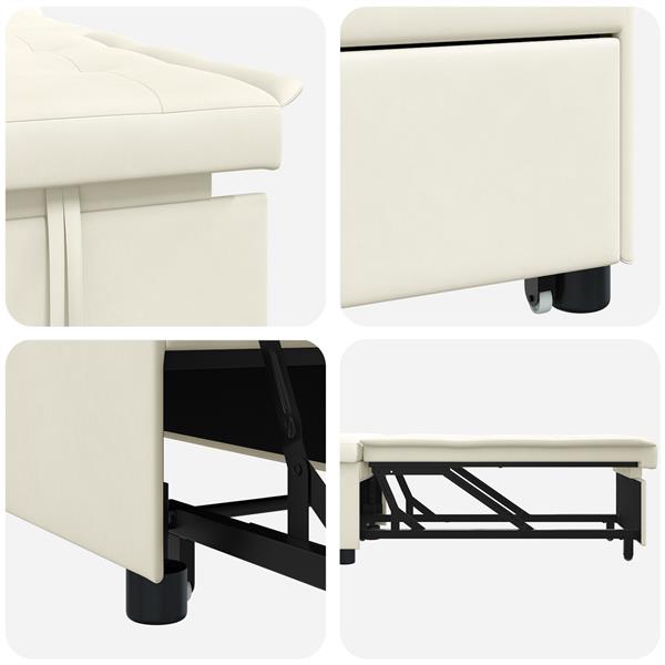 Grote foto vidaxl slaapbank cr me 67 x 194 x 38 cm fluweel huis en inrichting bankstellen