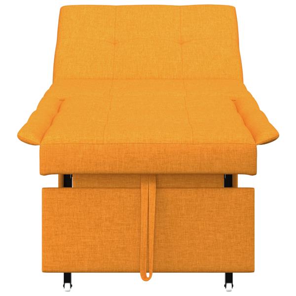 Grote foto vidaxl sofa bed donkergeel 194 x 67 x 37 cm stof huis en inrichting bankstellen