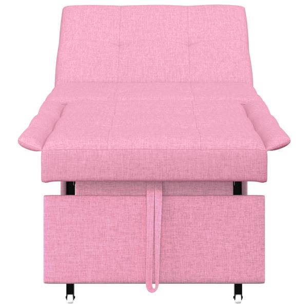 Grote foto vidaxl sofa bed roze 194 x 67 x 37 cm stof huis en inrichting bankstellen
