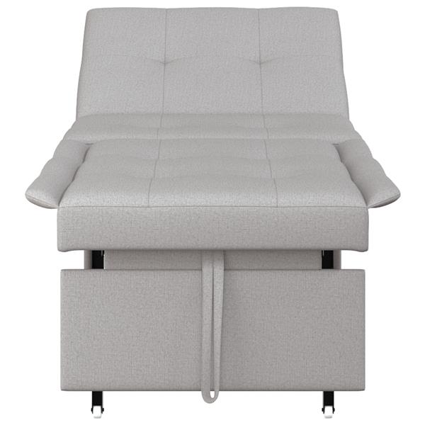 Grote foto vidaxl sofa bed grijs 194 x 67 x 37 cm stof huis en inrichting bankstellen