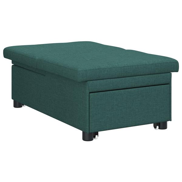 Grote foto vidaxl sofa bed donkergroen 194 x 67 x 37 cm stof huis en inrichting bankstellen