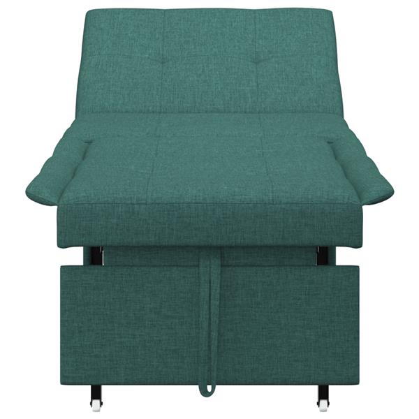 Grote foto vidaxl sofa bed donkergroen 194 x 67 x 37 cm stof huis en inrichting bankstellen
