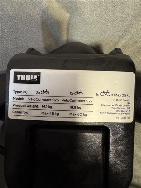 Grote foto thule velocompact 925 fietsdrager fietsen en brommers fietsendragers en karren