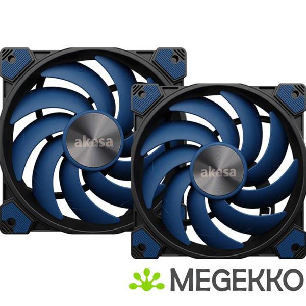 Grote foto akasa alucia sc computer behuizing processor ventilator 14 cm zwart blauw 1 stuk s computers en software overige computers en software