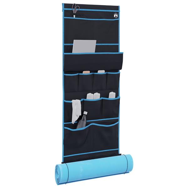 Grote foto vidaxl opbergtas zwart en blauw 161 x 58.5 cm oxford caravans en kamperen tenten