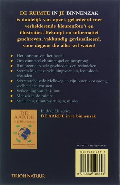 Grote foto de ruimte in je binnenzak tirion natuur boeken overige boeken