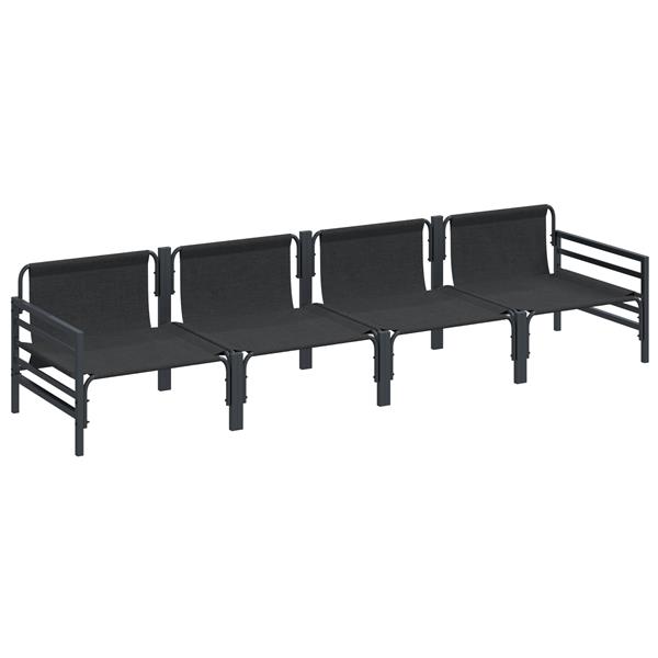 Grote foto vidaxl tuin sofa set antraciet staal tuin en terras tuinmeubelen