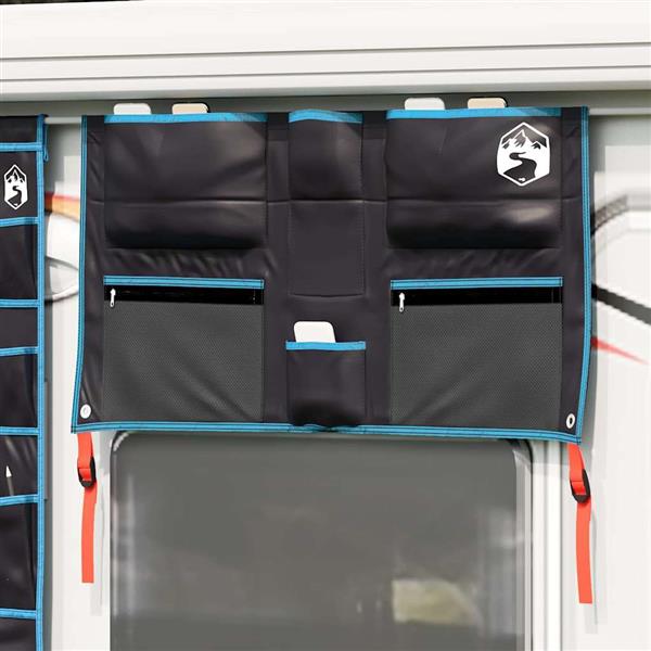 Grote foto vidaxl opslagtas met opslag zwart en blauw 98 x 47 cm oxford caravans en kamperen tenten