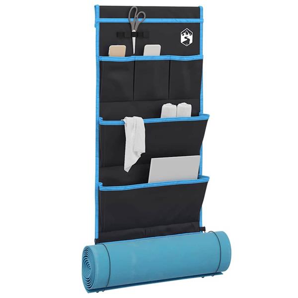 Grote foto vidaxl opbergtas met opslag zwart en blauw 91 x 47.5 cm oxford caravans en kamperen tenten