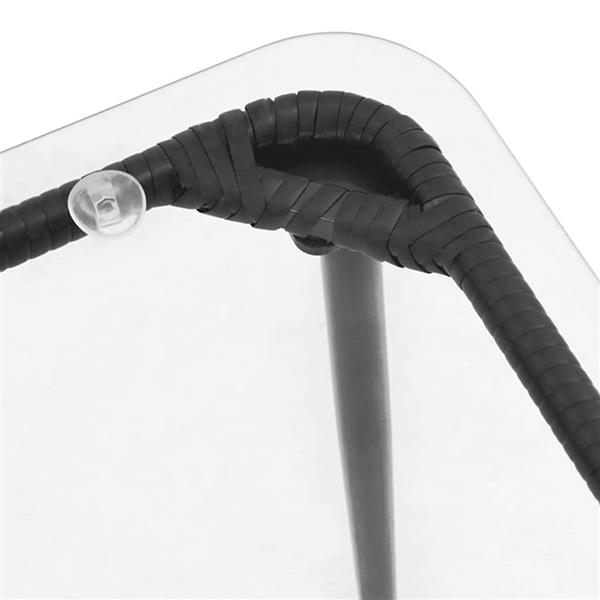 Grote foto vidaxl tuinstafel zwart 80 x 40 x 45 cm poly rattan tuin en terras tuinmeubelen