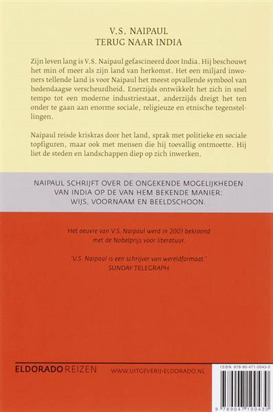 Grote foto terug naar india eldorado boeken overige boeken