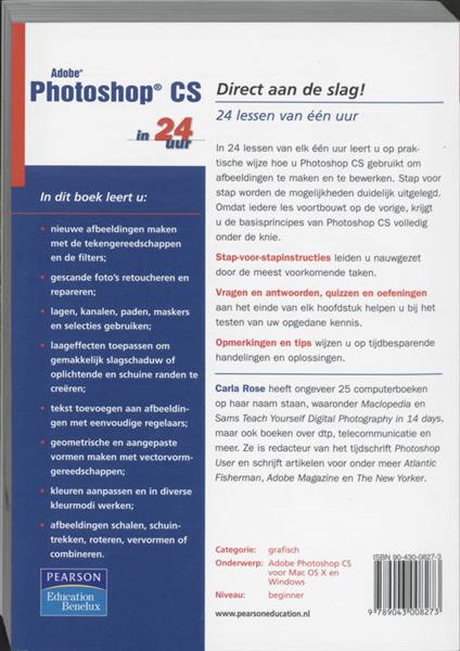 Grote foto adobe photoshop cs in 24 uur in 24 uur boeken informatica computer