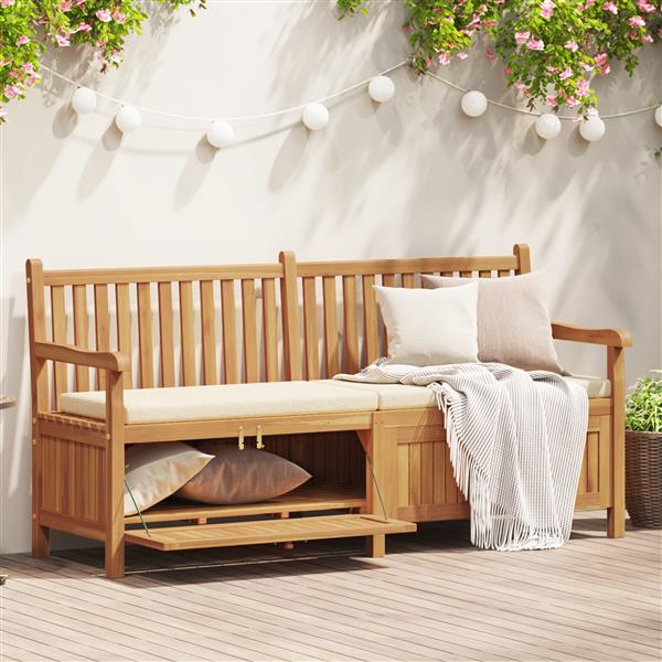 Grote foto vidaxl tuinkast bank bruin 180 x 60 x 90 cm massief teakhout tuin en terras tuinmeubelen