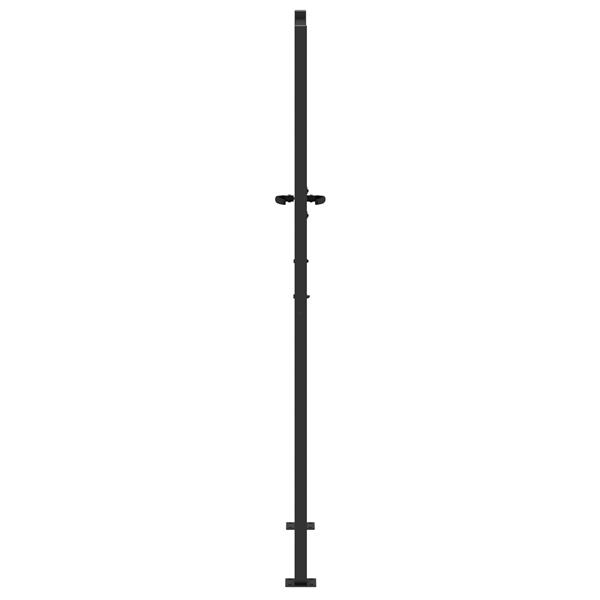 Grote foto vidaxl tuinpoort met slot zwart 105 x 175 cm poedergecoat staal tuin en terras hekken en schuttingen