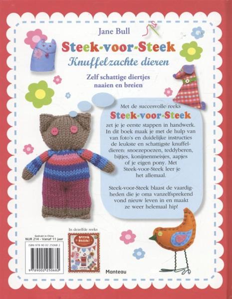 Grote foto knuffelzachte dieren steek voor steek boeken jeugd 13 jaar en ouder