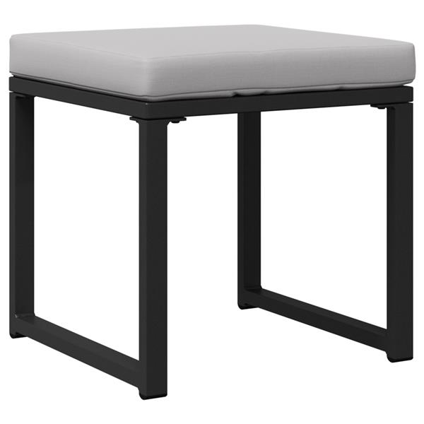Grote foto vidaxl tuinmeubelen met kussen 4 pcs zwart 61 x 72 5 x 71 cm staal tuin en terras tuinmeubelen