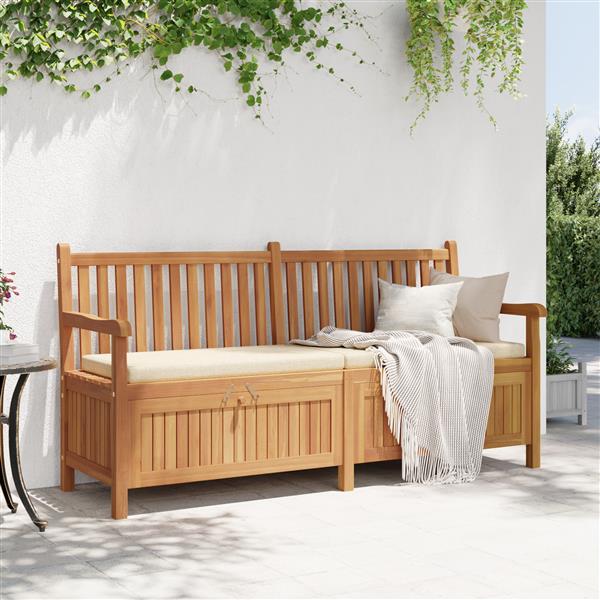 Grote foto vidaxl tuinkast bank bruin 180 x 60 x 90 cm massief teakhout tuin en terras tuinmeubelen