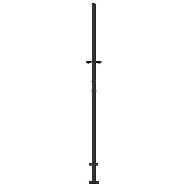 Grote foto vidaxl tuinpoort met slot zwart 85 x 180 cm poedergecoat staal tuin en terras hekken en schuttingen