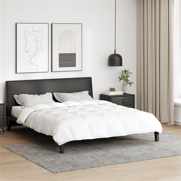Grote foto vidaxl dekentjes dekbedden wit 200 x 220 cm dons huis en inrichting bedden