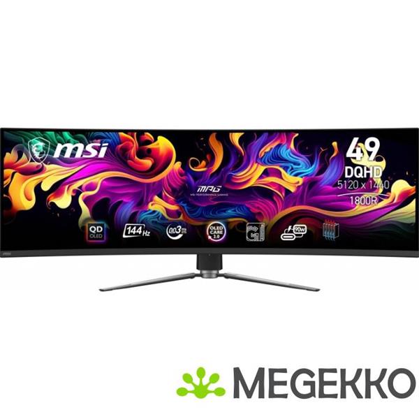 Grote foto msi mpg 491cqp 49 ultrawide quad hd qd oled 144hz gaming monitor computers en software overige computers en software
