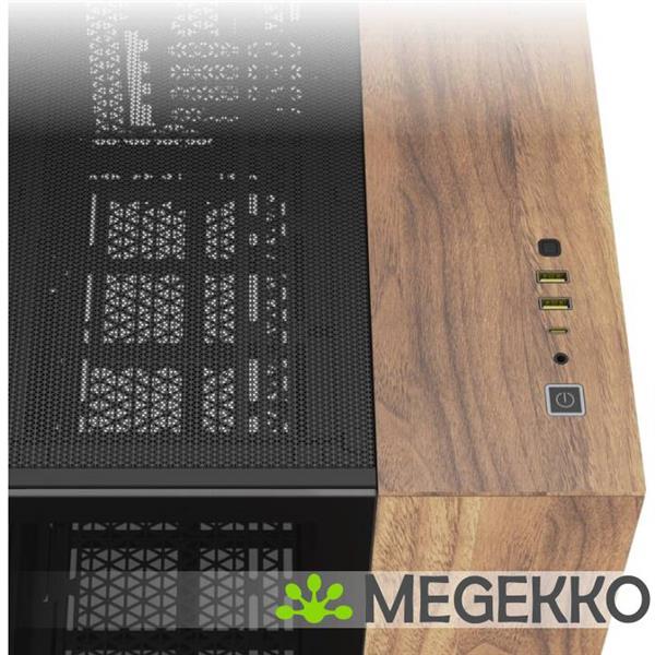 Grote foto corsair cc 9011286 ww computerbehuizing midi tower zwart walnoot computers en software behuizingen en kasten