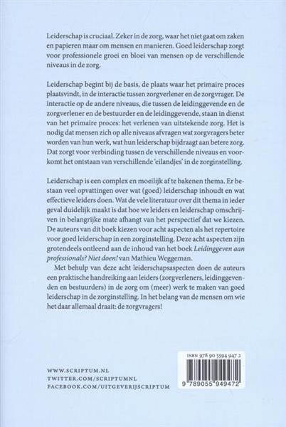 Grote foto zorg vraagt leiderschap boeken overige boeken