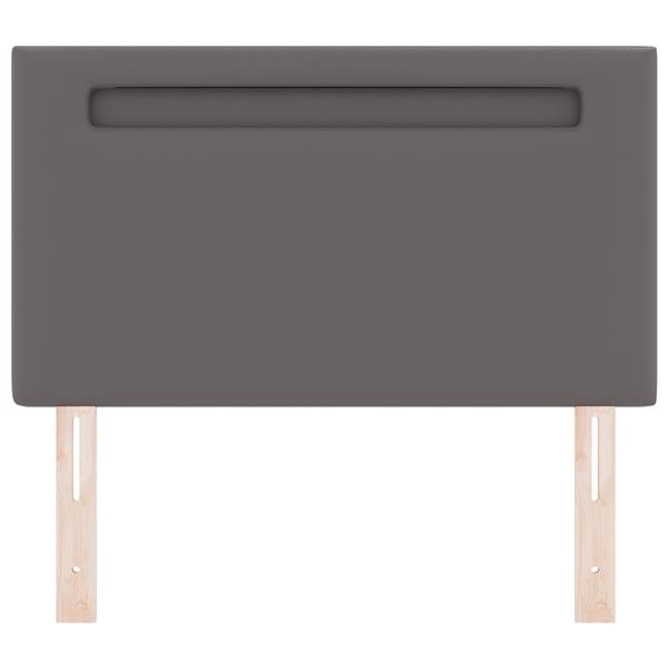 Grote foto vidaxl hoofdbord met led striplichten wandgemonteerd grijs 90 cm pvc antiek en kunst stoelen en banken
