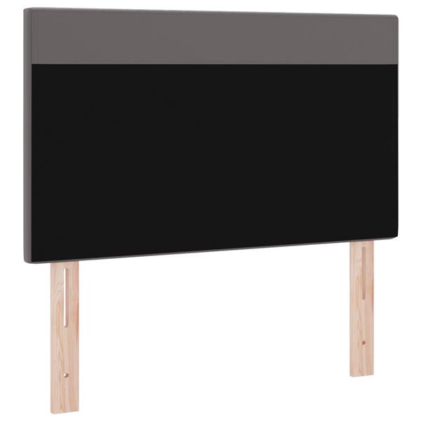 Grote foto vidaxl hoofdbord met led striplichten wandgemonteerd grijs 90 cm pvc antiek en kunst stoelen en banken