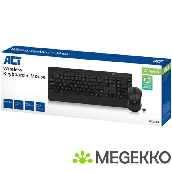 Grote foto act draadloos toetsenbord en muisbundel qwerty . stille klik. computers en software overige computers en software