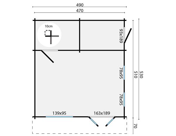 Grote foto nieuw tuinhuis blokhut tuinhuis berlin 44 mm tuin en terras tuinhuisjes en blokhutten