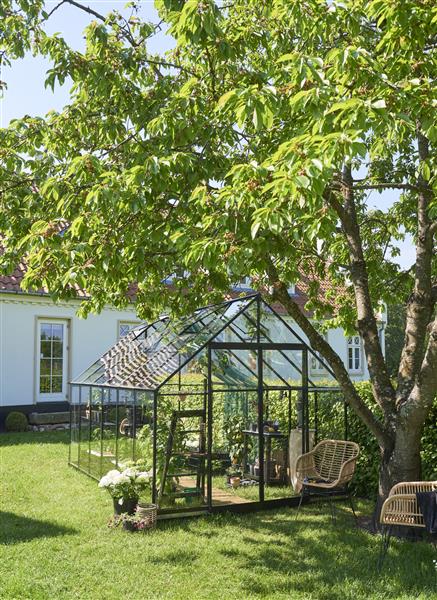 Grote foto tuinkas qube 812 zwart gecoat tuin en terras tuinhuisjes en blokhutten