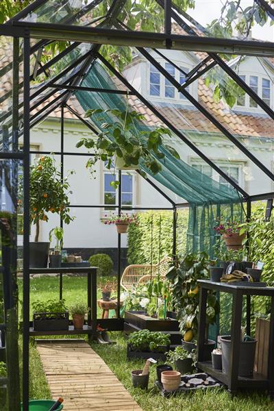 Grote foto tuinkas qube 812 zwart gecoat tuin en terras tuinhuisjes en blokhutten