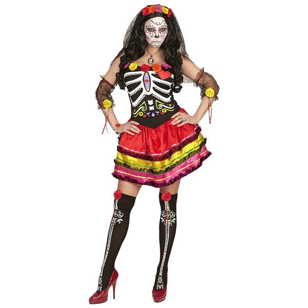Grote foto dia de los muertos jurk gekleurd dames kort verzamelen overige verzamelingen